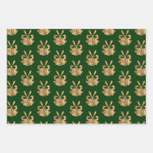 Green Gold Glitter Kerstballen en Reinders Inpakpapier Vel (Voorkant 2)