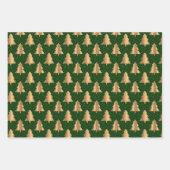 Green Gold Glitter Kerstballen en Reinders Inpakpapier Vel (Voorkant)