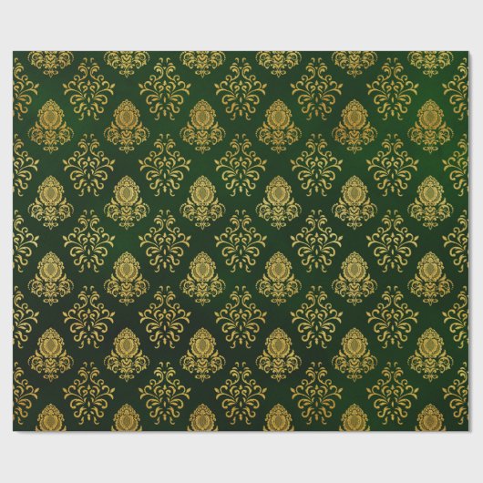 Green Gold Glitter-kerstcadeau voor Ornament Cadeaupapier (Vlak)
