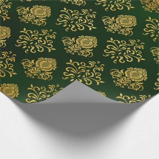 Green Gold Glitter-kerstcadeau voor Ornament Cadeaupapier (Hoek)