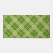 GREEN & GOLD GLITTER LOOK PLAID PATTERN BUREAUMAT (Voorkant)