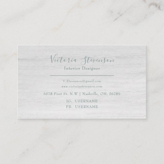 Green Gold Glitter Marble Geode Name Agate Visitekaartje (Achterkant)