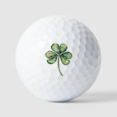 Green Gold Glitz Shamrock   Golfballen (Voorkant)
