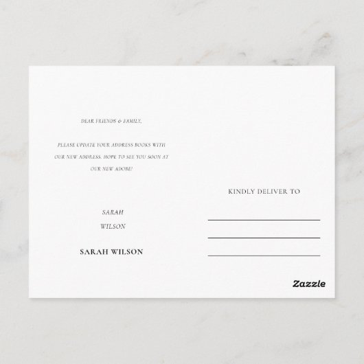 Green Gold Greenery Lijst dat ik heb verplaatst Br Briefkaart (Achterkant)