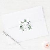 Green Gold Greenery Lijst Ik heb Adres verplaatst Vierkante Sticker (Envelop)