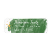 Green Gold Hand-Lettered Typography Address Label (Voorkant)
