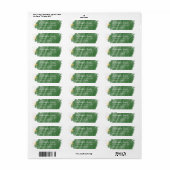 Green Gold Hand-Lettered Typography Address Label (Full Sheet)