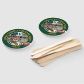 Green Gold High School Football Player Photo Handwaaier (Niet-gemonteerd)