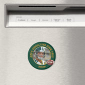 Green Gold High School Football Player Photo Magneet (Insitu (Vaatwasser))