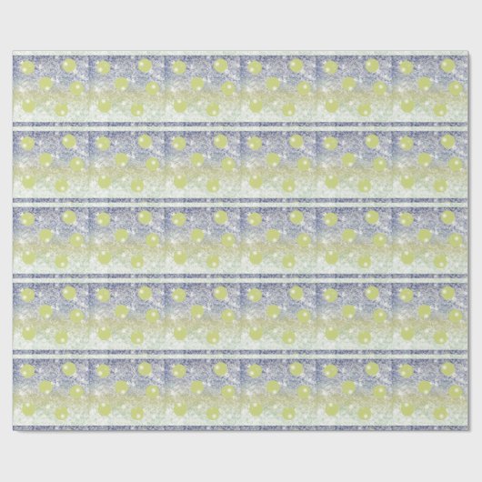 Green Gold Holiday Baubles Wrapingpapier Cadeaupapier (Vlak)