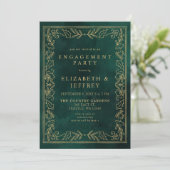 Green Gold Holly-kerstfeestfeest Kaart (Staand voorkant)