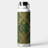GREEN & GOLD IRISH ART DECO PATTERNS WATERFLES (Achterkant)