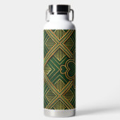 GREEN & GOLD IRISH ART DECO PATTERNS WATERFLES (Voorkant)