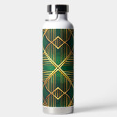 GREEN & GOLD IRISH ART DECO PATTERNS WATERFLES (Rechts)