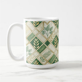 GREEN & GOLD IRISH BRANCHES & VINES KOFFIEMOK