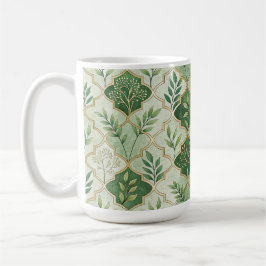 GREEN & GOLD IRISH BRANCHES & VINES KOFFIEMOK