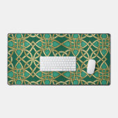 GREEN & GOLD IRISH CELTIC KNOTS BUREAUMAT (Keyboard & Muis)