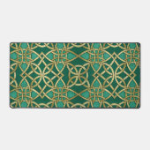 GREEN & GOLD IRISH CELTIC KNOTS BUREAUMAT (Voorkant)