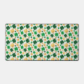 GREEN & GOLD IRISH CELTIC SHAMROCKS BUREAUMAT (Voorkant)