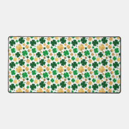 GREEN & GOLD IRISH CELTIC SHAMROCKS BUREAUMAT