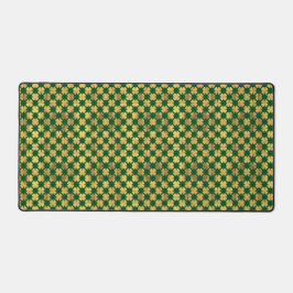 GREEN & GOLD IRISH CELTIC SHAMROCKS BUREAUMAT