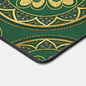 GREEN & GOLD IRISH CIRCULAR PATTERN BUREAUMAT (Hoek)