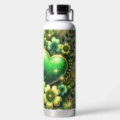 GREEN & GOLD IRISH HEARTS AND FLOWERS WATERFLES (Achterkant)