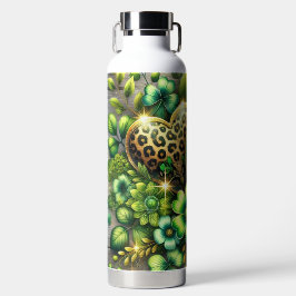 GREEN & GOLD IRISH HEARTS AND FLOWERS WATERFLES