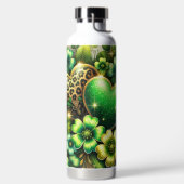 GREEN & GOLD IRISH HEARTS AND FLOWERS WATERFLES (Links)