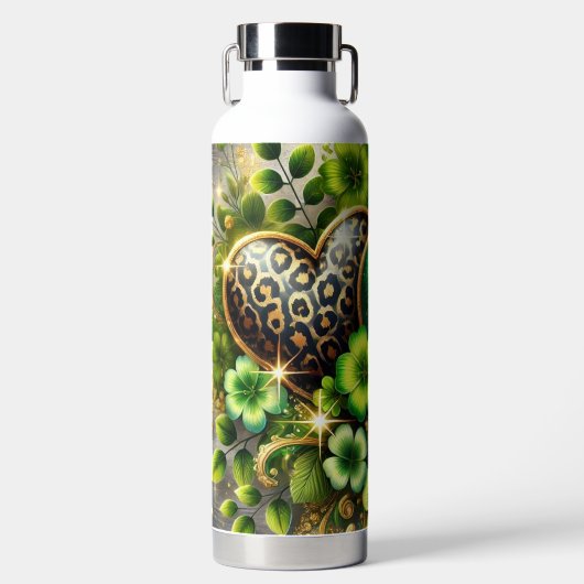 GREEN & GOLD IRISH HEARTS AND FLOWERS WATERFLES (Voorkant)