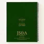 Green Gold Justice Columns Law Firm Notitieboek (Achterkant)