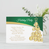 Green Gold Kerstfeestdag - boom Kaart (Staand voorkant)