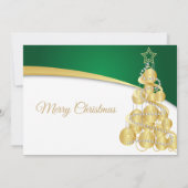 Green Gold Kerstfeestdag - boom Kaart (Achterkant)