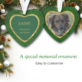 Green Gold Lijst Snowflake Pet Memorial Ornament