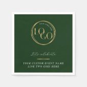 Green & Gold Logo Corporate Business Event Branded Servet (Voorkant)