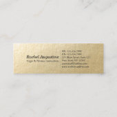 Green Gold Lotus Yoga Meditation Reiki Instructor Mini Visitekaartje (Achterkant)