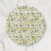 Green Gold Love is het brouwen van thee douche gun Bedankjes Labels (Achterkant)