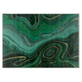 Green Gold Malachite Gemstone Snijplank (Voorkant)