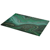 Green Gold Malachite Gemstone Snijplank (Hoek)