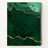 Green Gold Marble Agate Geode Prayer Journal Notitieboek (Achterkant)