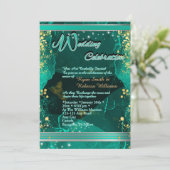 Green & Gold Marble Flat Card  (Staand voorkant)