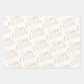 Green Gold Merry kerstmis snowflakes kerst Inpakpapier Vel (Voorkant)