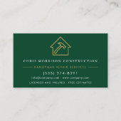 Green Gold Metal Handyman Construction Visitekaartje (Voorkant)