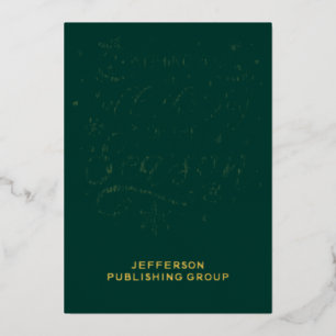 Green Gold Modern Business Holiday Folie Card Folie Feestdagenkaart