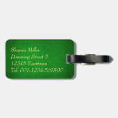 Green Gold Mosque Moon Star Bagagelabel (Achterkant horizontaal)