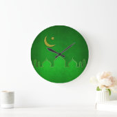 Green Gold Mosque Moon Star Grote Klok (Huis)