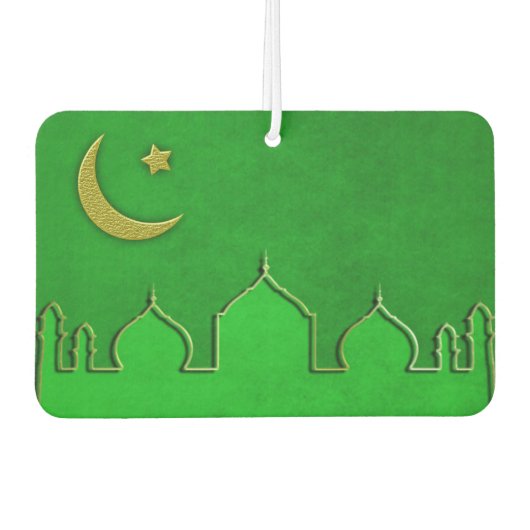 Green Gold Mosque Moon Star Luchtverfrisser (Voorkant)
