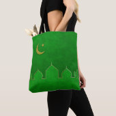 Green Gold Mosque Moon Star Tote Bag (Dichtbij)