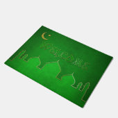 Green Gold Mosque Moon Star - Welkomstklep Deurmat (Schuin)