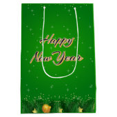 Green Gold New Year Gift Bag Medium Cadeauzakje (Achterkant)